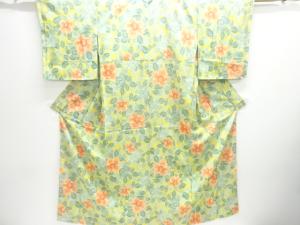 未使用品　花模様小紋着物